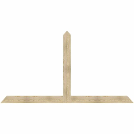 Ekena Millwork Portland Rough Sawn Timber Gable Bracket, Douglas Fir, 108"W x 58"H x 2"D x 6"F, 13/12 Pitch GBW108X58X0206POR00RDF